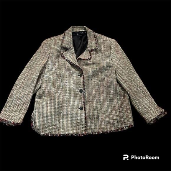 Silkland Silk blend woven silk dress coat with fringe - Picture 1 of 7
